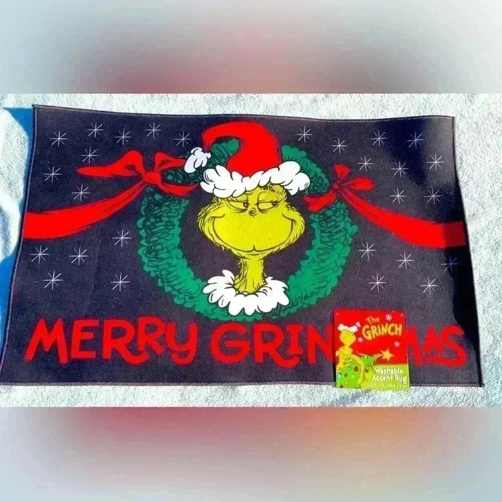 NEW! The Grinch Washable Accent Rug Kitchen Rug Bath Rug